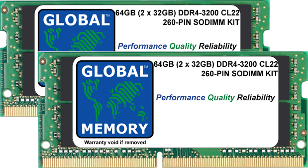64GB (2 x 32GB) DDR4 3200MHz PC4-25600 260-PIN SODIMM MEMORY RAM KIT FOR LENOVO LAPTOPS/NOTEBOOKS